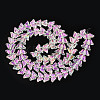 Electroplate Glass Beads Strands X-EGLA-N012-04P-2