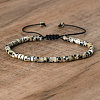 Natural Dalmatian Jasper Beaded Braided Bracelets QH4784-23-1
