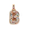 Brass Micro Pave Cubic Zirconia Pendants KK-C076-29B-G02-1