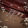 8Pcs 2 Colors Brass Bullet Ear Nuts KK-GA0001-82-4