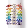 7Pcs 7 Color Lampwork Evil Eye & Glass Braided Bead Bracelets Set BJEW-JB08907-1