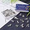 48Pcs 12 Style Tibetan Style Alloy Stilettos Pendants FIND-SC0002-30-4