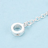 925 Sterling Silver Micro Pave Clear Cubic Zirconia Chain Extenders STER-N016-54S-5