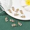 SHEGRACE Brass Micro Pave Clear Cubic Zirconia Pendants XGRQ29326-394G-S-4