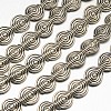 Tibetan Style Flat Round/Vortex Alloy Bead Strands TIBEB-O007-10-NR-1
