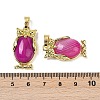 Natural Banded Agate(Dyed & Heated) Pendant KK-F887-02G-10-3
