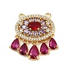 Brass Micro Pave Cubic Zirconia Pendants KK-S526-11G-A-1