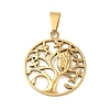 Ion Plating(IP) 304 Stainless Steel Pendants STAS-C103-37G-1