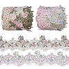 4 Yards 2 Colors Polyester Lace Trim Ribbons OCOR-GF0005-04-6