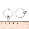Brass Twist Hoop Earrings for Women EJEW-L297-01A-P-5