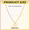 1Pc Brass Chain & 304 Stainless Steel Letter Pendant Necklaces NJEW-LP0001-35W-G-2