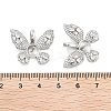 Brass Clear Cubic Zirconia Peg Bails KK-P271-13P-3
