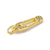 Brass Micro Pave Cubic Zirconia Pendants ZIRC-F132-81G-3