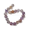 Natural Purple Phantom Quartz Purple Lodolite Quartz Beads Strands G-S333-10mm-030-01-4