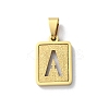 304 Stainless Steel Alphabet Pendants STAS-S152-01G-A-1