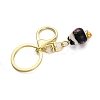 Fortune Cat Porcelain Pendant Keychain KEYC-G064-02E-3