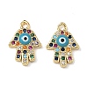 Brass Micro Pave Cubic Zirconia Charms KK-G391-09G-1-1
