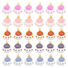 30pcs 5 colors Transparent Glass Pendants FIND-OC0002-42-1