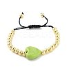 Handmade Lampwork Heart Bracelets BJEW-Q338-01A-1