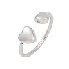 304 Stainless Steel Adjustable Open Cuff Rings RJEW-Z091-03P-2