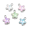 UV Plating Alloy and Glass Pendants GL-CBA6CEF-02P-1