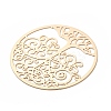 Rack Plating Brass Filigree Pendants KKC-K001-15KCG-3