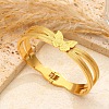 304 Stainless Steel Hinged Bangles for Women BJEW-E113-02G-1