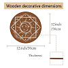 Creative Natural Wooden Wall Hanging Decoration AJEW-WH0331-008-2