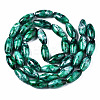 Baking Paint Glass Beads Strands DGLA-S115-22x10mm-S59-2