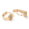 Rack Plating Brass Micro Pave Clear Cubic Zirconia Hoop Earrings for Women LS-EJEW-P238-04KCG-2