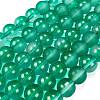 Frosted Transparent Glass Bead Strands GLAA-P065-8mm-14-2