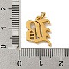 Ion Plating(IP) 304 Stainless Steel Charms STAS-I010-01G-B-3