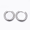 202 Stainless Steel Huggie Hoop Earrings EJEW-F111-18mm-P01-2