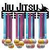Word JIU JITSU Fashion Iron Medal Hanger Holder Display Wall Rack ODIS-WH0021-038-2