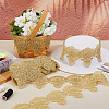 10 Yards Polyester Flower Lace Ribbon OCOR-WH0101-186-4