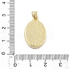 Brass Pave Carved Natural White Shell Religion Oval Pendants KK-D367-04G-B-3