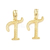 Rack Plating Eco-Friendly Brass Letter Pendants KK-K265-02G-T-1