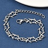 304 Stainless Steel Link Chain Bracelets for Women BJEW-D385-07P-1