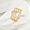 Exquisite minimalist copper inlaid zircon fashion versatile ring ladies party gift. FB4017-1-1