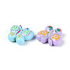 Baking Paint Printed Opaque Acrylic Beads MACR-N018-10-2