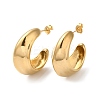 Ion Plating(IP) 304 Stainless Steel Round Earrings LS-EJEW-K244-30G-1