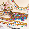 Polyester Colorful Tassel Lace Trim SRIB-WH0011-308B-5