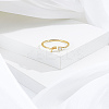 1Pc Letter Brass Rhinestone Open Cuff Rings for Women AJEW-LP0004-47F-G-3