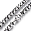 Non-Tarnish 304 Stainless Steel Box Chain Necklaces NJEW-O110-05J-P-2