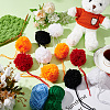 16Pcs 4 Colors Polyester Christmas Ball Ornament Accessories DIY-MA0006-37-3