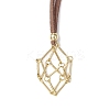 Crystal Holder Cage Necklaces NJEW-JN04586-02-3