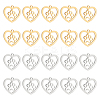 20Pcs 2 Colors 201 Stainless Steel Pendants STAS-UN0045-46-1