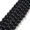 Natural Black Onyx Round Bead Strands G-R198-10mm-2