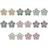 Cubic Zirconia Flower Stud Earrings EJEW-I304-16P-1