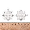 304 Stainless Steel Christmas Snowflake Pendants STAS-T067-38P-3